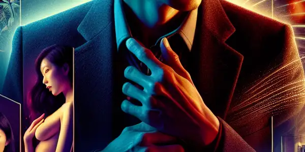 A captivating movie poster featuring Japanese adult film star Kawakami Yuu in a dramatic, sensual pose.